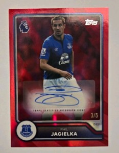 Topps Flagship Premier League Phil Jagielka Everton LEGEND Auto Parallel 3/5 for sale on Ebay