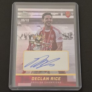 Topps Arsenal Winners Collection 2025-26 Declan Rice Auto /10 Title Celebrations for sale on Ebay