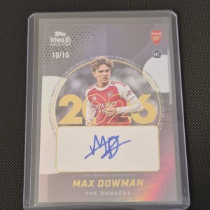 Topps Arsenal Winners Collection 2025-26 Max Dowman Auto 10/10 Bookend RC for sale on Ebay
