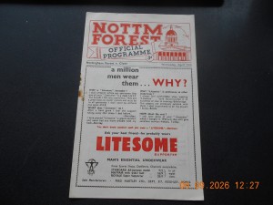 NOTTINGHAM FOREST  v  CLYDE   FRIENDLY MATCH   15/4/1953 for sale on Ebay