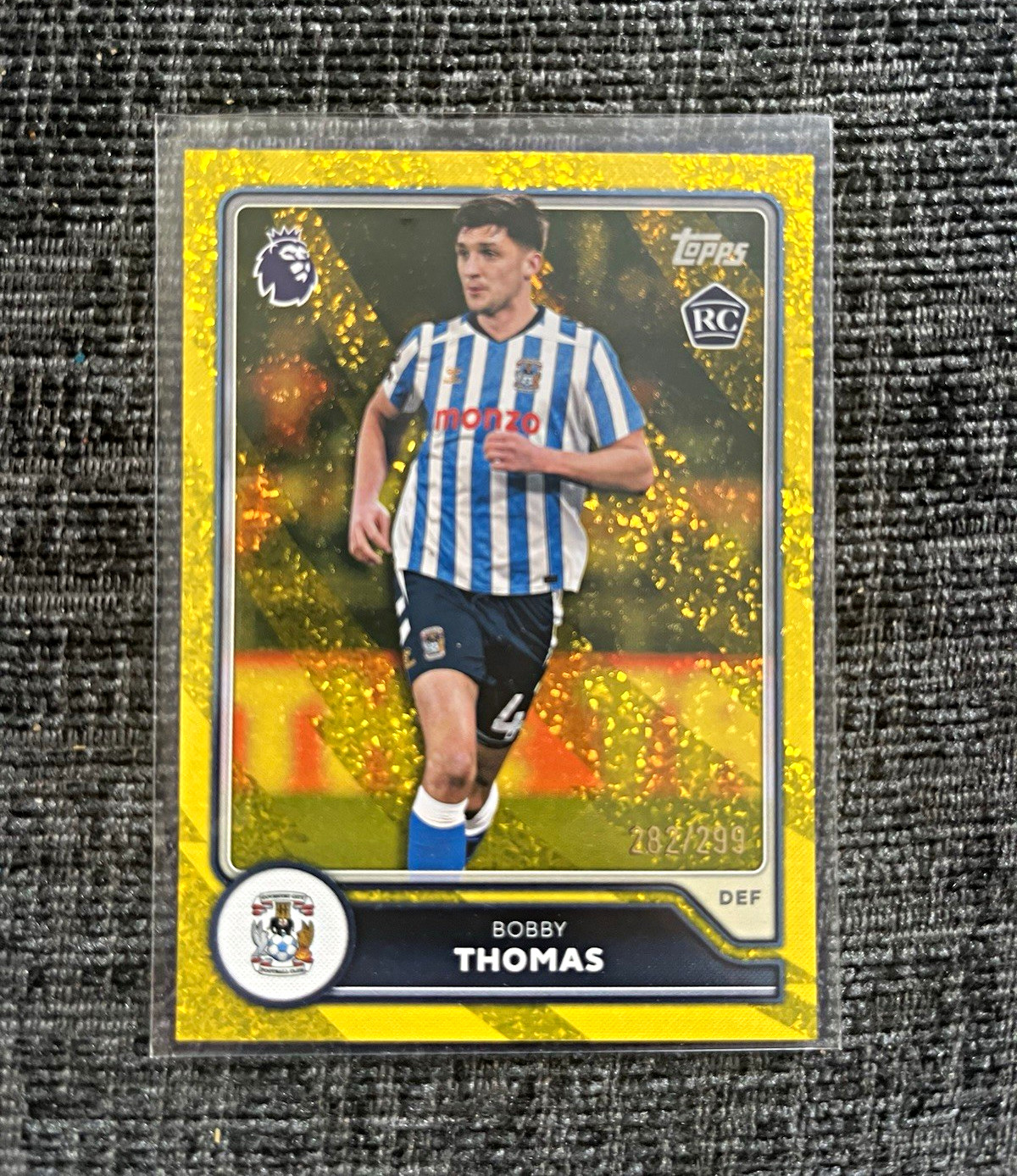 Topps Premier League Bobby Thomas Coventry City RC Gold Parallel #262 282/299 for sale on Ebay