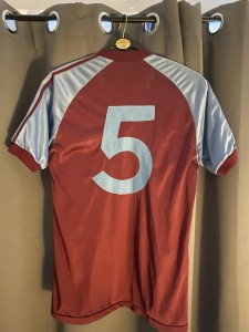 Alvin Martin match worn West Ham 1980 Adidas Football Shirt  for sale on Ebay