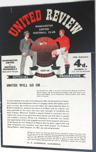 Manchester Man United Utd vs Sheffield Wednesday  19/02/58 FA Cup 1957/58 MUNICH for sale on Ebay