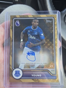 Topps Premier League Flagship 1/1 Auto Ashley Young Everton for sale on Ebay
