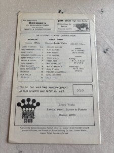 Barrow v Brentford 1971/72 for sale on Ebay