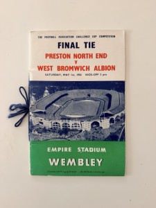 1954 FA Cup final Preston v West Bromwich Albion RARE CORD BOUND programme. for sale on Ebay