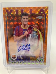 TOPPS CHROME  24/25 DAVID VILLA BARCELONA AUTO 24/25. for sale on Ebay