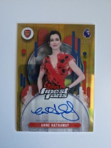 Anne Hathaway On Card Auto /50 Topps Finest Fans 2026 Arsenal for sale on Ebay