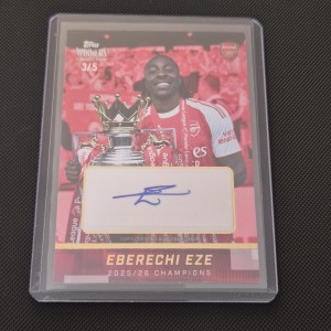 Topps Arsenal Winners Collection 2025/26 Eberechi Eze Auto /5 Title Celebrations for sale on Ebay
