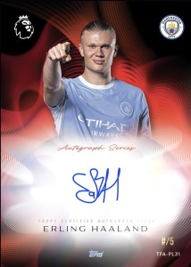Topps Erling Haaland Manchester City /5 Auto (rare) for sale on Ebay