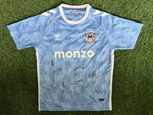 GENUINE COVENTRY CITY SIGNED 25/26 SHIRT FT TORP, WRIGHT, BID, COA (E) for sale on Ebay