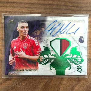 Topps 2026 Royalty Nikola Milenkovic Nottingham Forest RRS-NM Auto Relic /5 for sale on Ebay