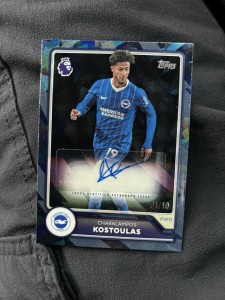 Topps Premier League 2026/27, Brighton/ Charalampos Kostoulas Auto 1/10 for sale on Ebay