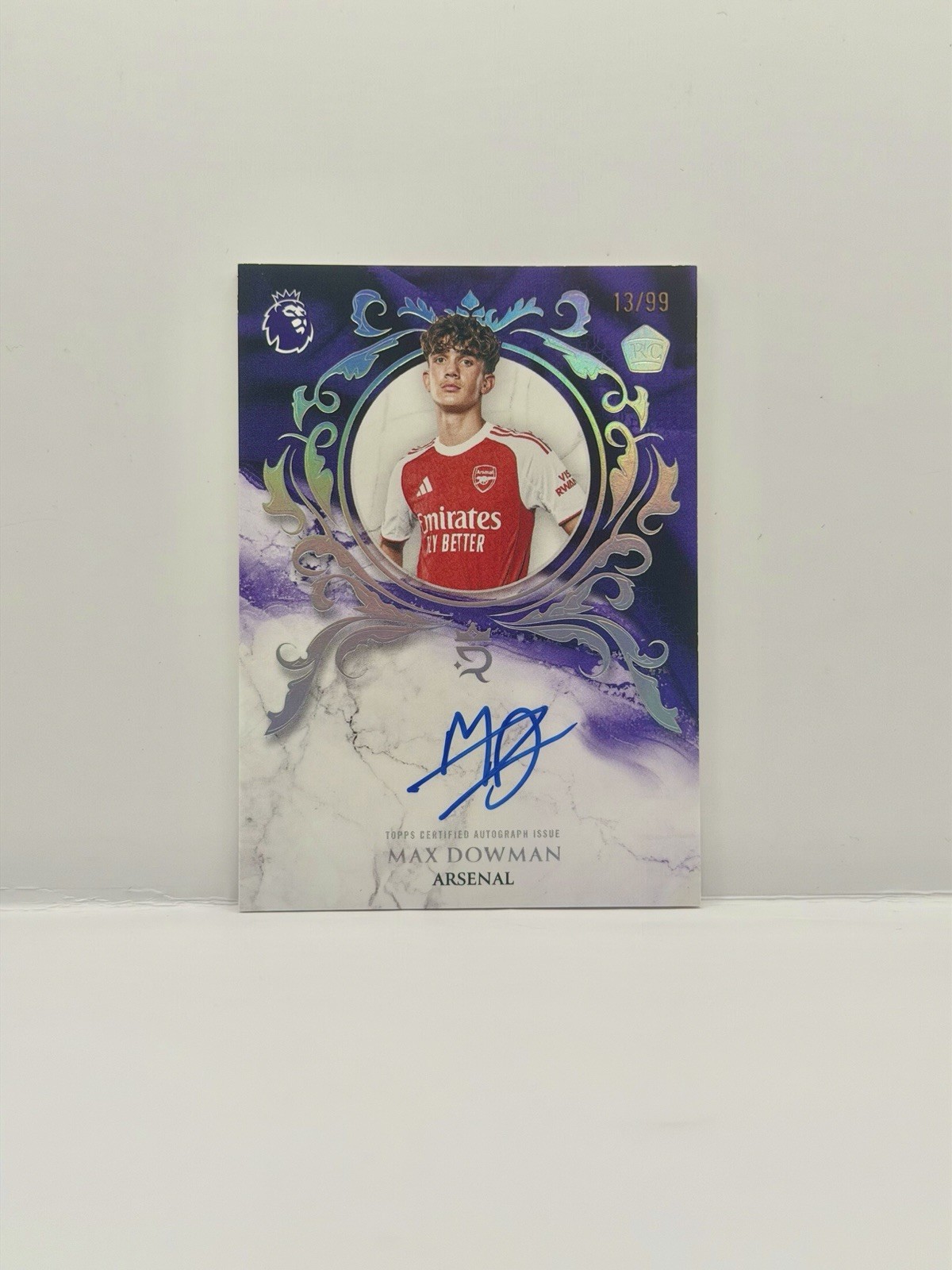 Max Dowman ON CARD AUTO Arsenal Topps Royalty 2026-27 13/99 RC for sale on Ebay