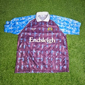 Ribero Endsleigh Burnley 1991 - 1993 original Vintage Away Shirt Adults XL for sale on Ebay