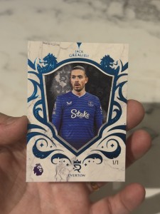 2026 Topps Royalty Premier League Jack Grealish Platinum Blue #1/1 Everton for sale on Ebay