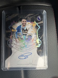 Riyad Mahrez Leicester City Crowned Champions Royalty On Card Auto /99 for sale on Ebay