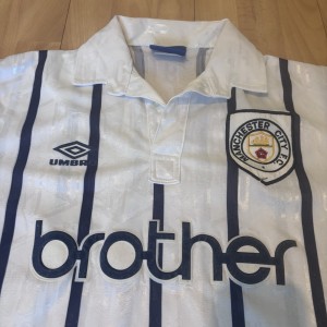 Manchester City Third Football Shirt Jersey 1993/1994/1995 Oasis for sale on Ebay