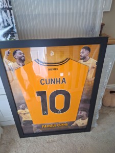 Matheus Cunha Signed Wolverhampton Wanderers Wolves Shirt, Framed With CoA for sale on Ebay