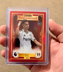 Merlin Premier League Young Magicians Josh King Rookie Insert  Red 2/5 Fulham for sale on Ebay