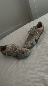 Wrexham AFC Paul Mullin Match Worn Boots Vs Manchester United. Authentic. for sale on Ebay