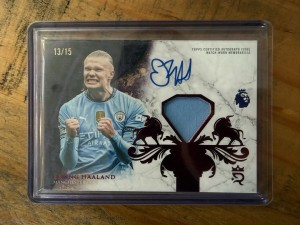 Topps Premier League Royalty Erling Haaland Auto Relic /15 Manchester City RARE for sale on Ebay