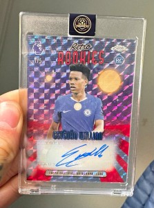 Topps Chrome Estevao Auto Retro Rookies 1/5 Chelsea Bookend for sale on Ebay