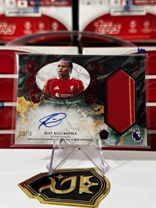 Rio Ngumoha rc Liverpool superior relic auto /15 Topps Royalty Premier League  for sale on Ebay
