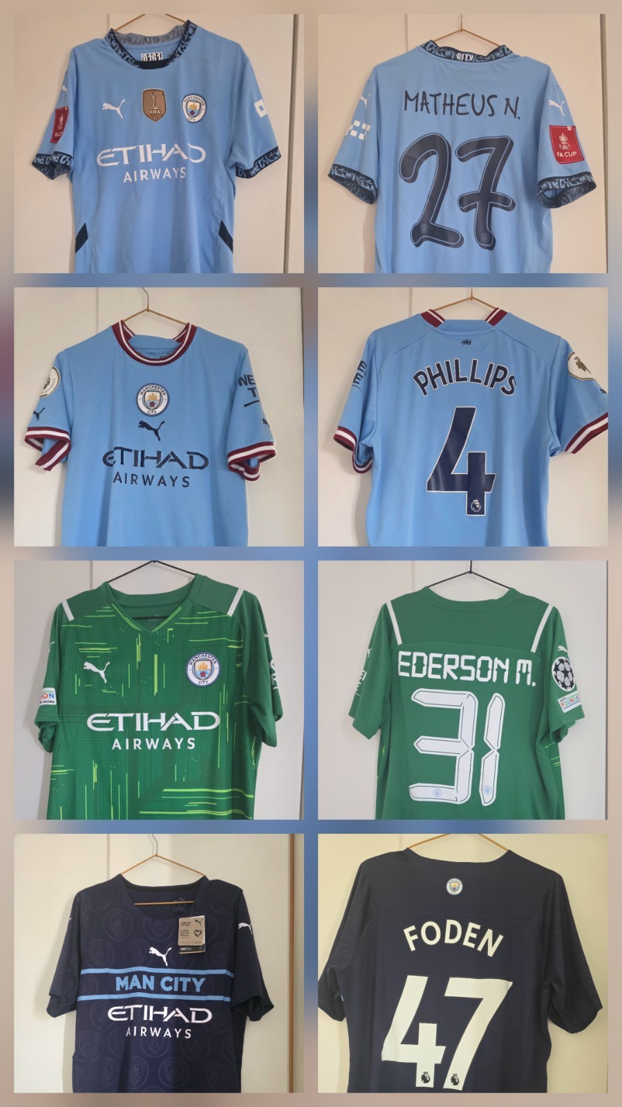 Manchester City Collection 72 Man City Jerseys Big Bundle for sale on Ebay