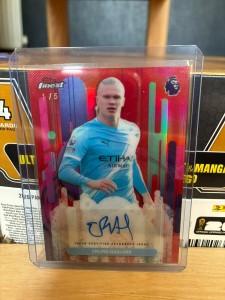 2026 Topps Finest Premier League Erling Haaland Auto 1/5 Manchester City for sale on Ebay