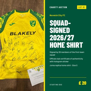 Norwich City Full Squad - Signed 2026/27 Home Shirt for sale on Ebay
