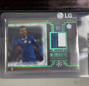 2025-26 Topps Museum UEFA Estêvão RC MATCH WORN Relic 1/1 Emerald Chelsea  for sale on Ebay