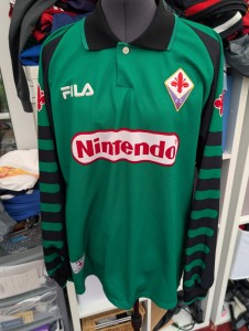 Original ACF Fiorentina 1998/99 Fila Goalkeeper Football Shirt Nintendo GK Top L for sale on Ebay