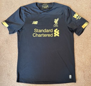 Original Liverpool FC 2019/20 New Balance Black/Gold GK Shirt (Large)  for sale on Ebay