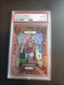 Panini Prizm 2023-24 Odobert Rookie Tiger Stripe Psa 10 Burnley Tottenham for sale on Ebay
