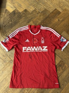 Eric Lichaj Nottingham Forest Match Worn Players Shirt For Remembrance Campaign for sale on Ebay