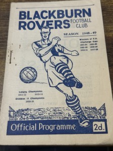 48/49 Blackburn Rovers  V Nottingham Forest League  Football Programme for sale on Ebay