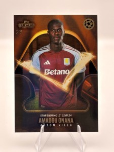 2024 Topps Here We Go Summer Signing Amadou Onana 3/5 Aston Villa for sale on Ebay