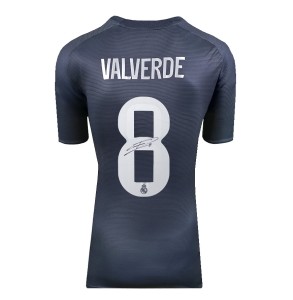 Valverde Signed Real Madrid Away Shirt Warehouse Seconds (eBay Live 22/10) for sale on Ebay
