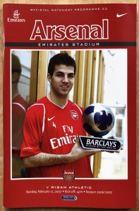 2006/07 Arsenal v Wigan Athletic, 11 Feb 2007 for sale on Ebay