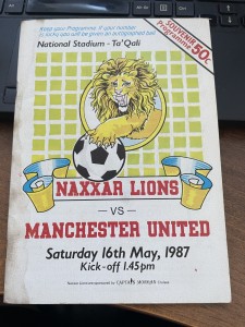 1987 NAXXAR LIONS V MANCHESTER UNITED - FRIENDLY for sale on Ebay