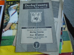 DERBY COUNTY V NEW BRIGHTON 1956-7 FA CUP 2ND ROUND for sale on Ebay