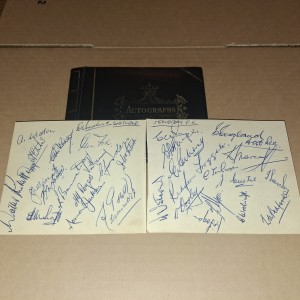 c1950 SHEFFIELD WEDNESDAY FC ALBUM PAGE HAND SIGNED X 33 SQUAD ETC AUTOGRAPH for sale on Ebay
