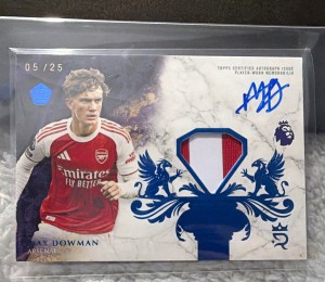 Topps 2026 Royalty PL Max Dowman Arsenal RRS-MD Auto Relic 05/25 for sale on Ebay
