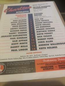 Charlton Athletic(Res)v Oxford United(Res)Reserve Programme Season 1992-1993 for sale on Ebay