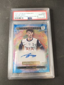Topps Inception 2024-25 Archie Gray Rookie Auto /49 Psa 10 Tottenham  for sale on Ebay