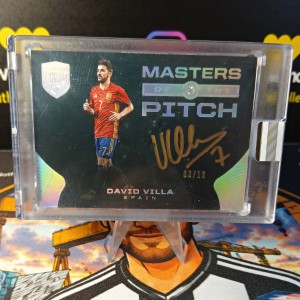 2018 Panini Eminence David Villa Masters of the Pitch On Card Gold Auto /10  for sale on Ebay