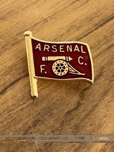 Very Rare Arsenal FC Flag Shaped Enamel Badge By Coffer London for sale on Ebay