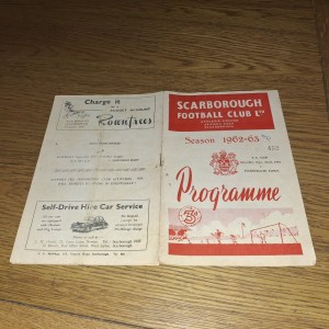 1962/1963 FA CUP QUALIFYING SCARBOROUGH FC V HARROGATE TOWN *VGC* for sale on Ebay