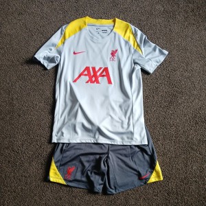 Nike Liverpool Training Kit Grey Adult M Short Sleeve Shirt & Shorts for sale on Ebay